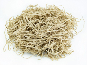 Наполнитель бумажный для подарков "стружка" натуральная 10х10 см