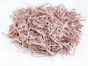 Наполнитель бумажный для подарков "стружка" светло-розовая 10х10 см