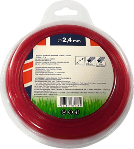 Леска для триммеров 2,4 мм x 50 м Звездочка