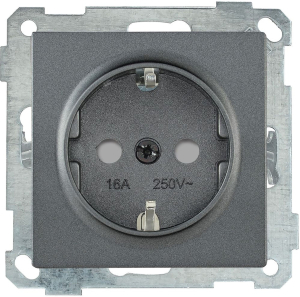 Розетка BOLERO РС14-1-0-Б антрацит