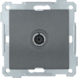 Розетка IEK BOLERO РТВ11-0-Б антрацит