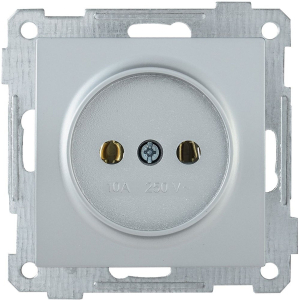 Розетка IEK BOLERO РС10-1-0-Б серебряный