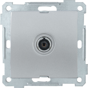 Розетка IEK BOLERO РТВ11-0-Б серебряный