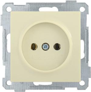 Розетка IEK BOLERO РС10-1-0-Б кремовый 