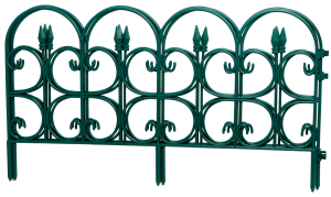 Ограждение садовое зеленое 3 шт 68,5х38,5