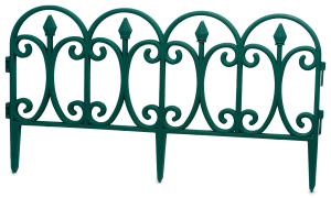 Ограждение садовое зеленое 3 шт 60,5х33 см