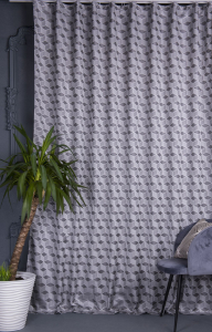 Штора портьерная MIAMOZA серая 01