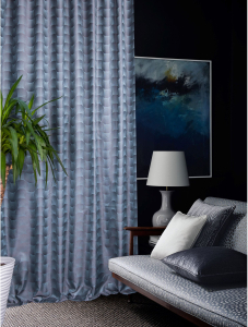 Штора портьерная MIAMOZA серо-бирюзовая