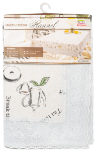 Скатерть MEIWA F-288WH/BE бежевая ПВХ 132х178 см