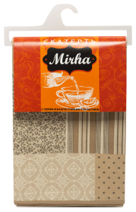 Скатерть Mori Mirha ностальжи коричневая 140х180 см