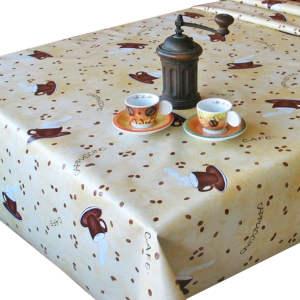 Клеенка Borsa Camelia Кофе ретро коричневая ПВХ 140x145 см