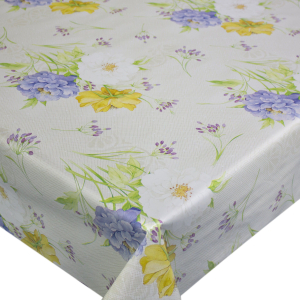 Клеенка Colombo Future Летний букет белая ПВХ 140 см