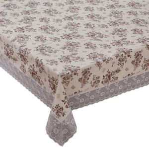 Скатерть MEIWA F-198 AZ коричневая ПВХ 122х152 см