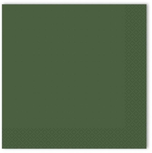 Салфетки бумажные зеленый 2 слоя 33х33 см