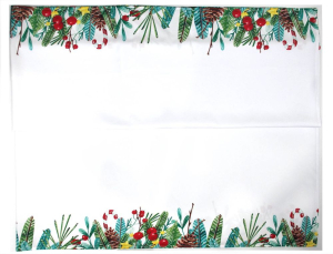 Скатерть новогодняя ягоды габардин 150х200 см