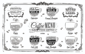 Салфетка сервировочная КОФЕМАНИЯ 41х26 см ПВХ черно-белая