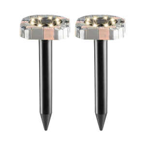 Набор ультразвуковых отпугивателей кротов Rexant с садовым фонариком