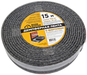 Кромочная демпферная лента Wandmaster 100x15000x100 мм серая