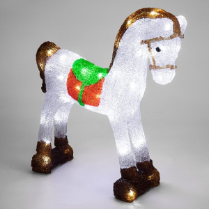 Световая фигура Лошадка акриловая Neon-Night 38х13х38см