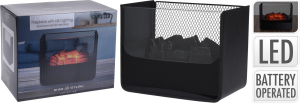 Декоративный камин LED черный 16x26x21 см