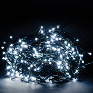 Гирлянда нить 400 LED холодный белый 29,9 м