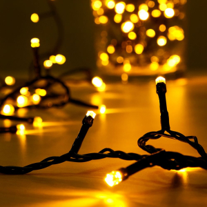 Гирлянда нить SH LIGHTS 120 LED теплый белый 12 м DCB-LD120WW-E-C-31V