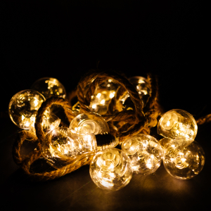 Гирлянда джут SH LIGHTS 50 LED теплый белый 2,7 м