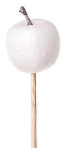 Вставка яблоко с белым глиттером 50x5x5 cм