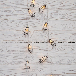 Гирлянда черные кристаллы Neon-Night 10 LED теплый белый 1,5 м