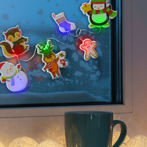 Гирлянда мерцающая фигура Glos мультиколор 0,4 м