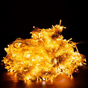 Гирлянда занавес B&H белый/желтый