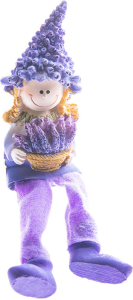 Статуэтка Мальчик и девочка фиолетовая 9x5 cм