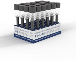 Светильник садовый на солнечных батареях чёрный 47x310 мм