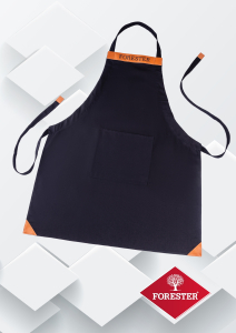 Защитный фартук Forester из хлопка черный 90x70 см