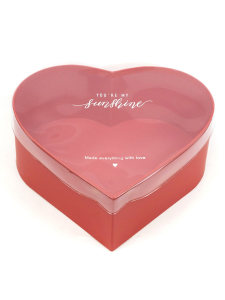 Коробка сердце розовый 17 см