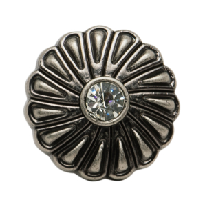 Ручка-кнопка с кристаллами черненый старинный цинк KERRON CRL31 BAZ 