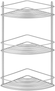 Полка угловая MOROSHKA 22,2х22,2х47,4 см серый