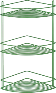 Полка угловая MOROSHKA 22,2х22,2х47,4 см зеленый