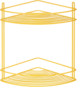 Полка угловая MOROSHKA 21,8х21,8х31 см желтый