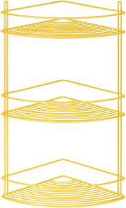 Полка угловая MOROSHKA 22х22,2х47,4 см желтый