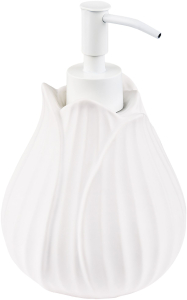 Дозатор для жидкого мыла MOROSHKA Fleur белый
