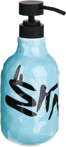 Дозатор для жидкого мыла MOROSHKA Irony бирюзовый/черный