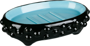 Мыльница MOROSHKA Irony черный/бирюзовый