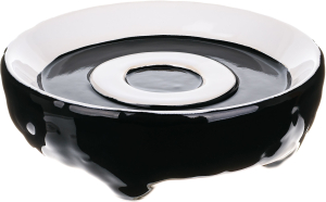 Мыльница MOROSHKA Irony черный/белый