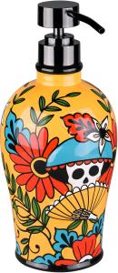 Дозатор для жидкого мыла MOROSHKA Los Muertos желтый