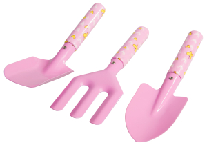 Набор 2 совка и грабли Kids розовый