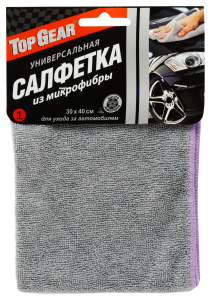 Салфетка автомобильная TOP GEAR 30х40 см микрофибра 1 шт