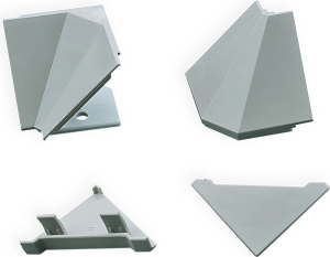 Комплект заглушек для плинтуса серый 4 шт