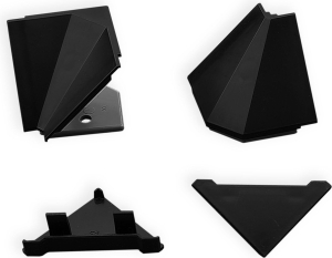 Комплект заглушек для плинтуса черный 4 шт