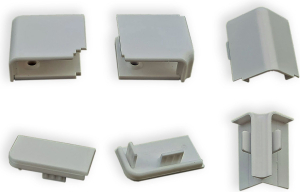 Комплект заглушек для плинтуса серый 6 шт 